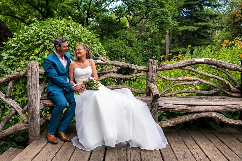 Pareja de novios en Central Park