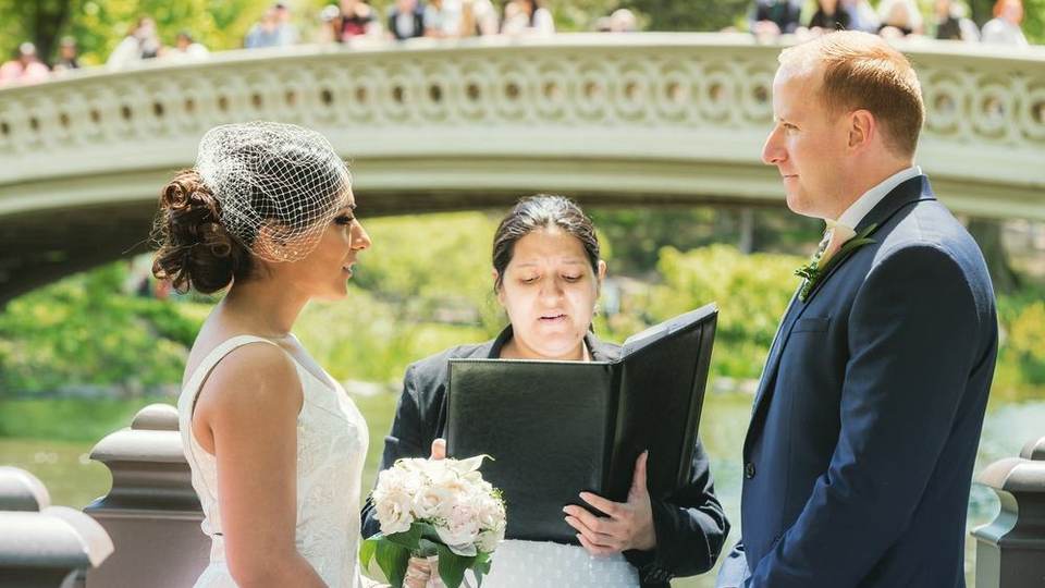 Civil wedding ceremony in New York City
