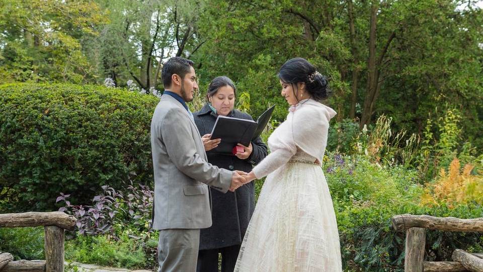 Ceremonia de boda civil en Nueva York